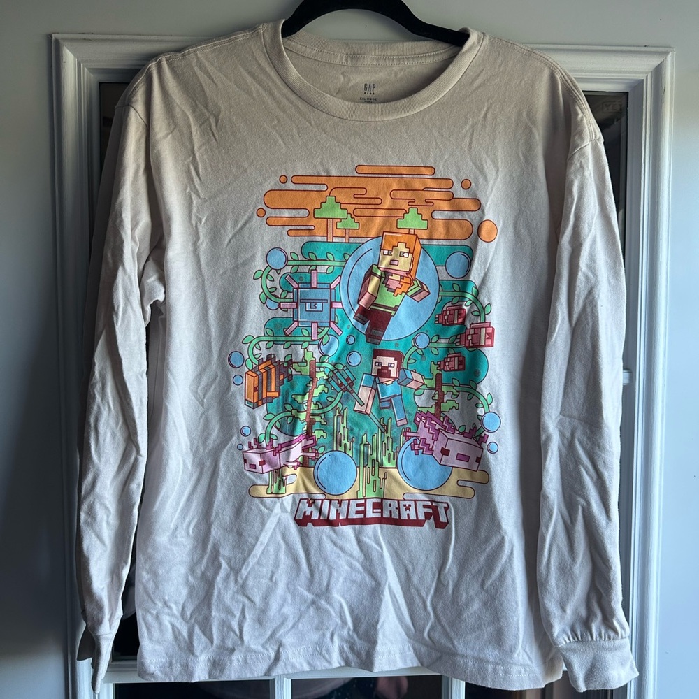 GAP boys long sleeve Minecraft top